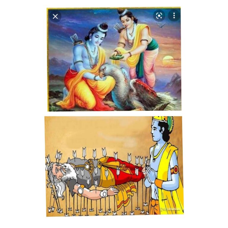 श्रीकृष्ण, श्रीराम और जटायु, भीष्म की इच्छा मृत्यु पर उनके कर्मों का असर तथा सीख।